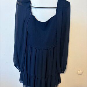 Aritzia Wilfred Navy Blue Dress – Elegant, Timeless Fit